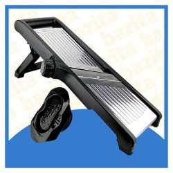 Mandolina con Rotella Regolabile per Altezza di Taglio e Lame Julienne - Lame in Acciaio