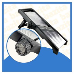 Mandolina con Rotella Regolabile per Altezza di Taglio e Lame Julienne - Lame in Acciaio