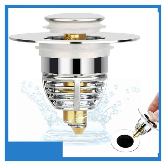 Tappo Lavandino Bagno Universale Pop-up - Facile Installazione e Massima Durabilità Offerte Casalinghi