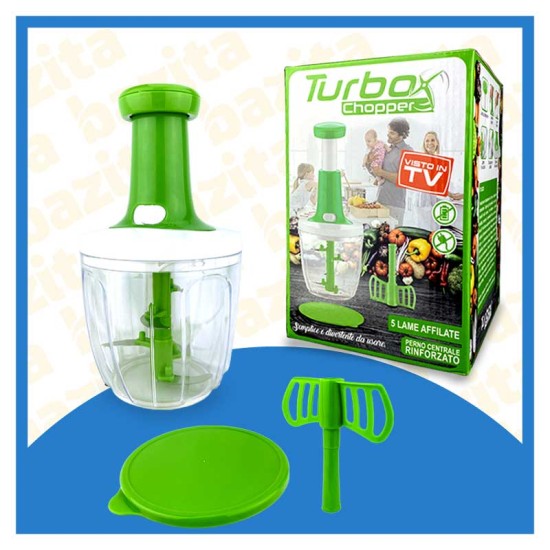 Turbo Chopper Tritatutto verticale 5 lame inox Offerte Casalinghi