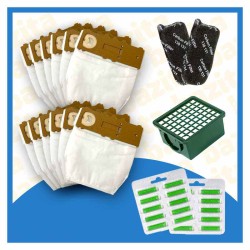 Kit Offerta Sacchetti microfibra Folletto VK130 vk131 12 sacchetti profumatori hepa 2 filtri carbone