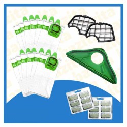 Kit Offerta Sacchetti Folletto VK150 12 sacchetti profumatori 2 filtri motore piastra setole