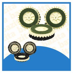 Set 3 Spazzole per Lucidatrice Folletto PL515 - Doppia Faccia Pad Ruvido/Setole