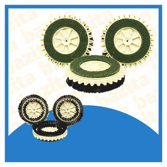 Set 3 Spazzole per Lucidatrice Folletto PL515 - Doppia Faccia Pad Ruvido/Setole Ricambi PL515