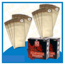 Kit Offerta Sacchetti Folletto VK120 - 121 - 122 16 sacchetti 2 confezioni di Granuli Red Passion