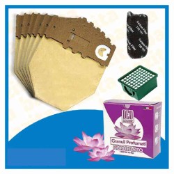 Kit Offerta Sacchetti Folletto VK130 VK131 6 sacchetti carboni filtro Granuli Fiori Di Loto
