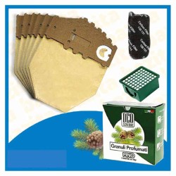Kit Offerta Sacchetti Folletto VK130 VK131 6 sacchetti carboni filtro Granuli Pino