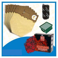 Kit Offerta Sacchetti Folletto VK130 VK131 6 sacchetti carboni filtro Granuli Red Passion