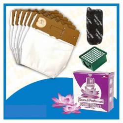 Kit Offerta Sacchetti Microfibra Folletto VK130 VK131 6 sacchetti carboni filtro Granuli Fiori Di Loto