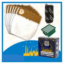 Kit Offerta Sacchetti Microfibra Folletto VK130 VK131 6 sacchetti carboni filtro Granuli Notti Orientali