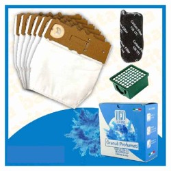 Kit Offerta Sacchetti Microfibra Folletto VK130 VK131 6 sacchetti carboni filtro Granuli Brezza Marina