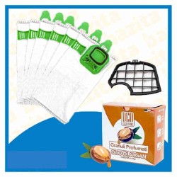 Kit Offerta Sacchetti Folletto VK140 VK150 6 sacchetti filtro Granuli Olio Argan