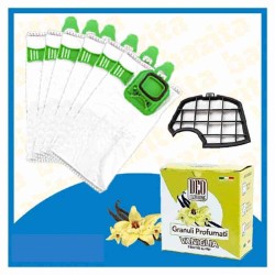 Kit Offerta Sacchetti Folletto VK140 VK150 6 sacchetti filtro Granuli Vaniglia