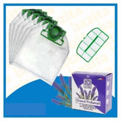 Kit Offerta Sacchetti Folletto VK200 VK220s 6 sacchetti filtro griglia Granuli Lavanda