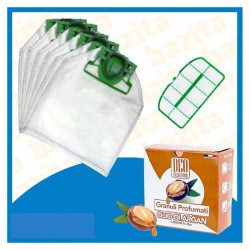 Kit Offerta Sacchetti Folletto VK200 VK220s 6 sacchetti filtro griglia Granuli Olio di Argan