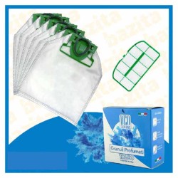 Kit Offerta Sacchetti Folletto VK200 VK220s 6 sacchetti filtro griglia Granuli Talco