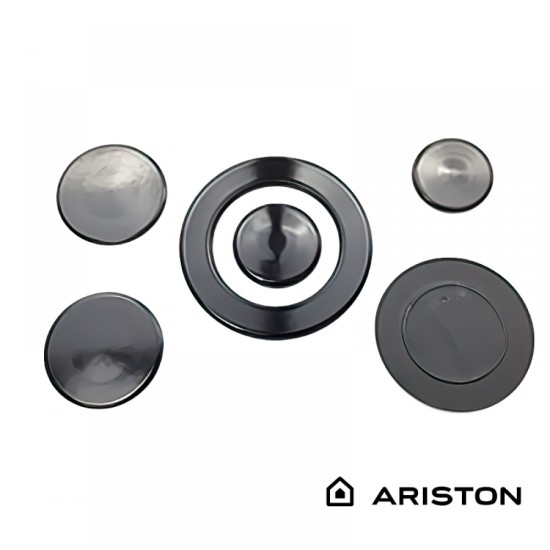 Coperchi serie 5 piattelli con tripla corona  per Ariston Ricambi cucine a gas