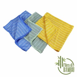 Panni in Fibra di Bambù - Lunga Durata, Senza Pelucchi, Resistenti alle Abrasioni - Confezione da 3 Pezzi