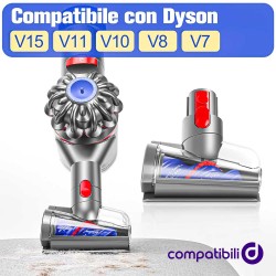 Mini Turbo Spazzola Dyson V7 V8 V10 V11 V15 compatibile