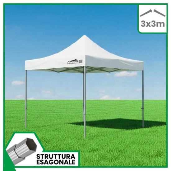 Gazebo professionale 3x3 heavy duty Ø 50 mm | Richiudibile