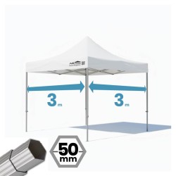 Gazebo professionale 3x3 heavy duty Ø 50 mm | Richiudibile