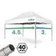 Gazebo professionale 3x4,5 richiudibile Ø 40 mm | Struttura esagonale Gazebi professionali