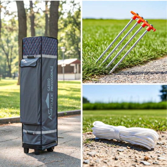 Gazebo professionale 3x4,5 richiudibile Ø 40 mm | Struttura esagonale Gazebi professionali