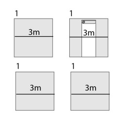 Kit Pareti Laterali 3x3 m - set 4 pareti