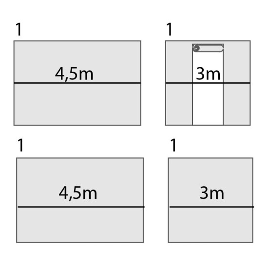 Kit Teli Laterali per Gazebo 3x4,5m – Set 4 pareti Gazebi professionali