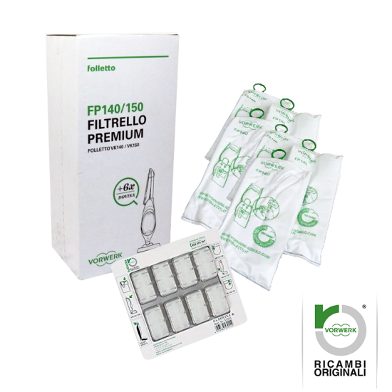 Filtrello premium con Dovina FP140/150 Folletto ORIGINALE - 41435 Ricambi Originali VK140
