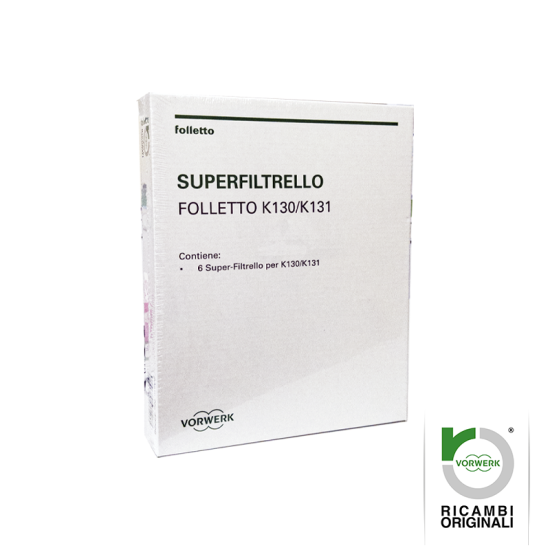 Super Filtrello  fp130/131 Folletto ORIGINALE - 43728 Ricambi Originali VK130 - VK131