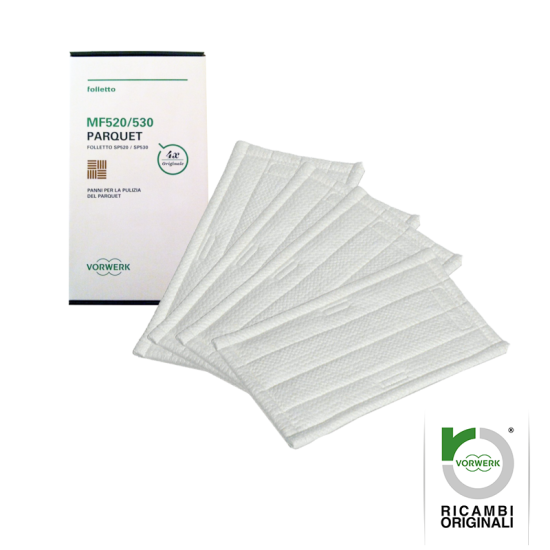 Set 4 Panni Parquet per SP520 SP530 - Originale FOLLETTO - 48906 RIcambi Originali SP520