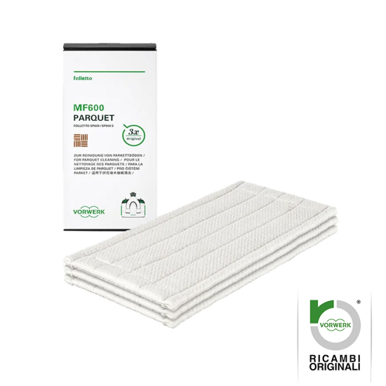 Panni Parquet 3 pezzi per SP600 -Folletto ORIGINALE 58048 Ricambi Originali SP600