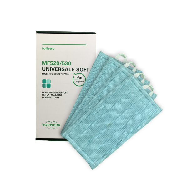 Panni Universali Soft 4 pezzi per SP530-SP520 - Folletto ORIGINALE  48908 RIcambi Originali SP520